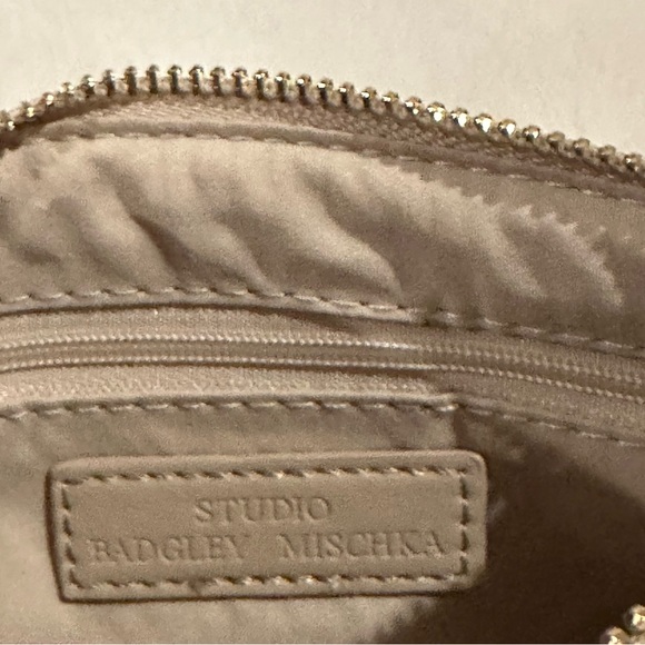 Classic Looking Small Cream Color Wristlet Clutch by Studio Badgley Mischka - Picture 3 of 11